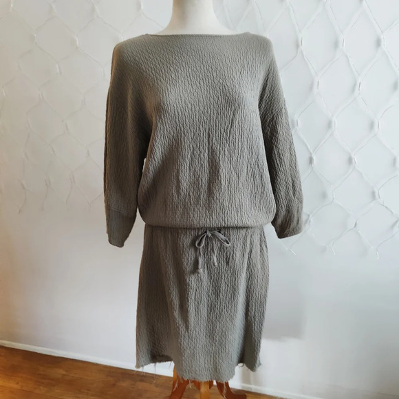 Black Crane Oversized Dress / Cotton / Size Small - Picture 3 of 9